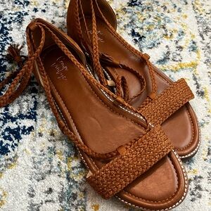 Crown Vintage Tan Braided Sandals